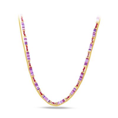 Multicolor Heishi отбортовывает ожерелье, ожерелье металла девушки пляжа цепное