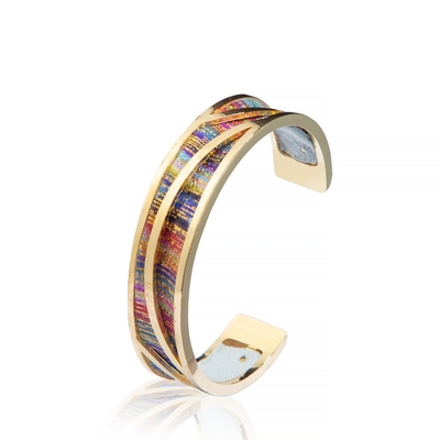 Врежьте покрытую золотом моду Boho Богемии Bangle браслета тумака радуги
