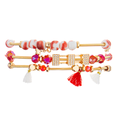 7,5&quot; Tassel отбортовало покрытое золото 14k Handmade браслетов stretchy