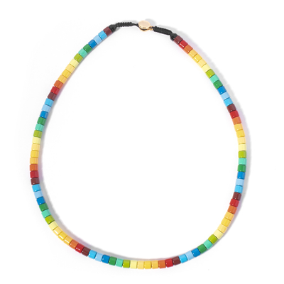 Ожерелье шарика эмали трубки металла, Multicolor ожерелье отбортованное Boho