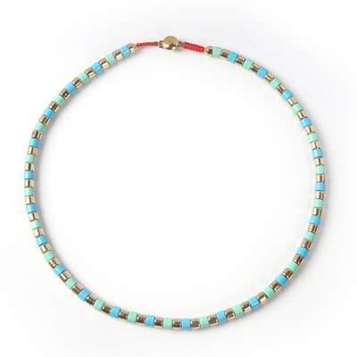 Сплавьте кафельный стиль Boho ожерелья шариков эмали для полоть женщины