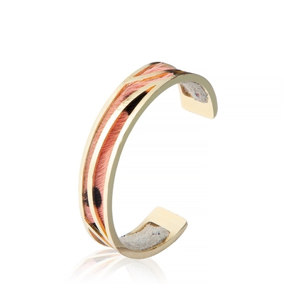 Розовый Bangle волос лошади леопарда