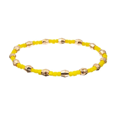 Браслеты KC Handmade Stretchy Кристл, желтые браслеты простирания шарика семени