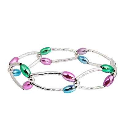 Браслеты KC Stretchy Кристл, ретро браслеты Bangle простирания личности