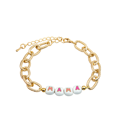 Браслет письма золота Diy 14k покрытый серебром вышитый бисером с концом омара