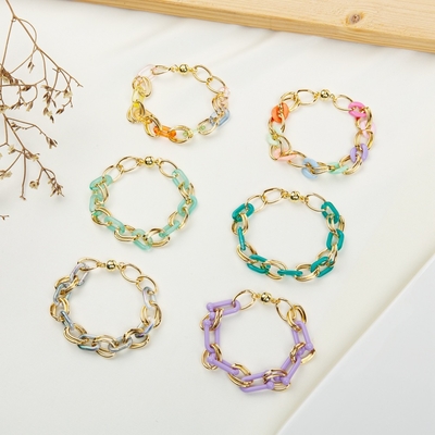 Браслеты цепи 15g смолы Handmade вышитые бисером