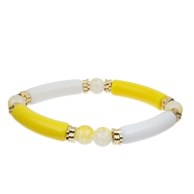 Handmade блок отбортовывает эластичный подарок цвета собрания весны браслета Bangle для девушки