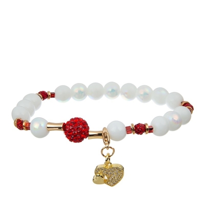 Шарм XOXO сердца золота подгоняет браслеты шариков имени Handmade для подарка девушки