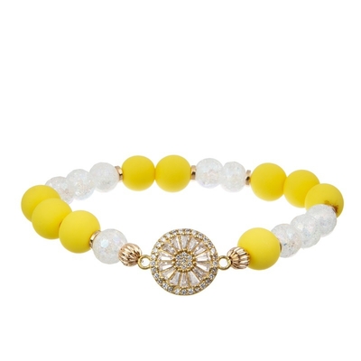 Желтый пакет браслета Tassel сплетенный Boho эластичный Stackable на подросток
