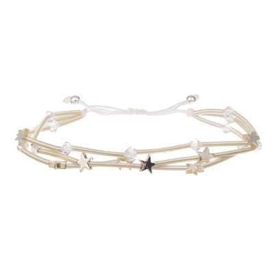 Шарики Boho Multi серебрят Stackable вышитый бисером эластичный браслет для моды весны