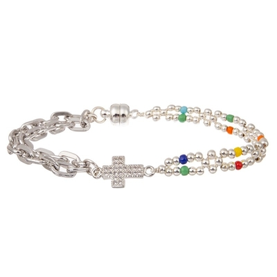 Шарики Boho Multi серебрят Stackable вышитый бисером эластичный браслет для моды весны
