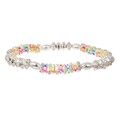 Шарики Boho Multi серебрят Stackable вышитый бисером эластичный браслет для моды весны