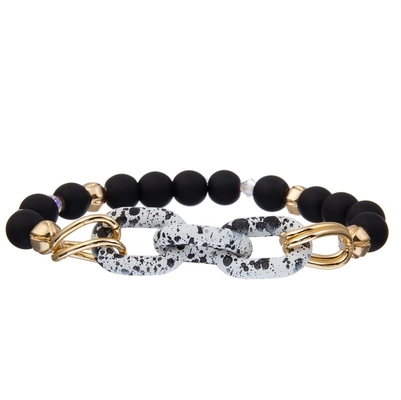 Покрашенное слепым пятном браслета Кристл шарика цепи лакомство Stretchy Stackable Handmade